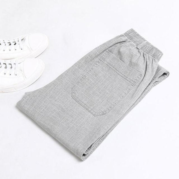 West Louis™ Thin Elastic Waist Linen Summer Pants