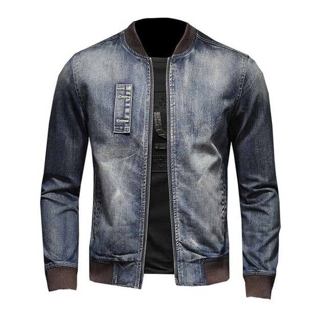 West Louis™ American Style Casual Zipper Jeans Jacket