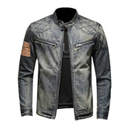 West Louis™ American Style Casual Zipper Jeans Jacket