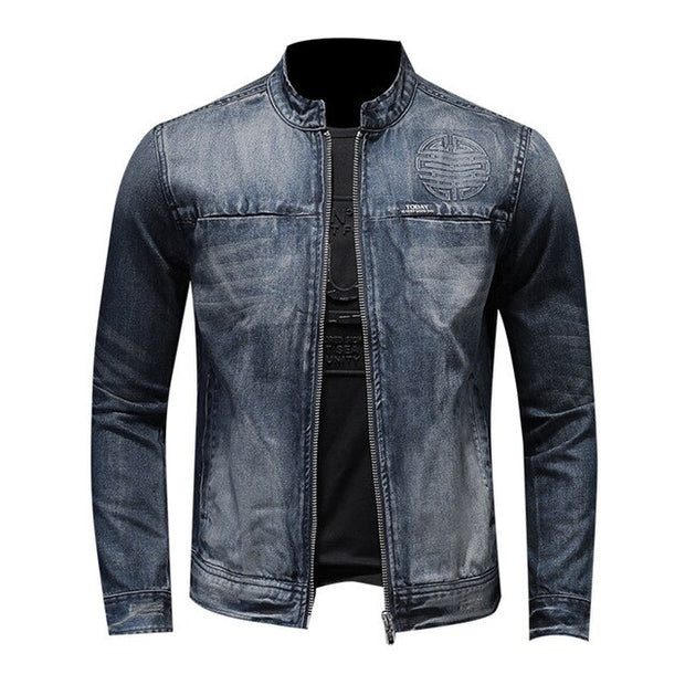 West Louis™ American Style Casual Zipper Jeans Jacket