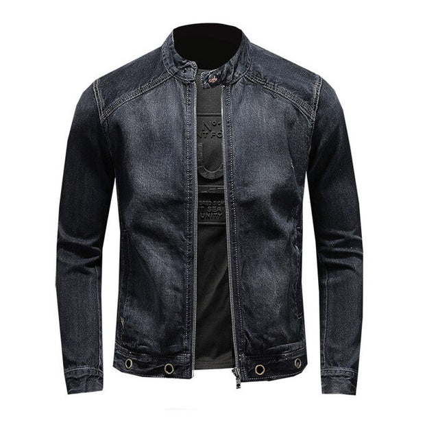 West Louis™ American Style Casual Zipper Jeans Jacket