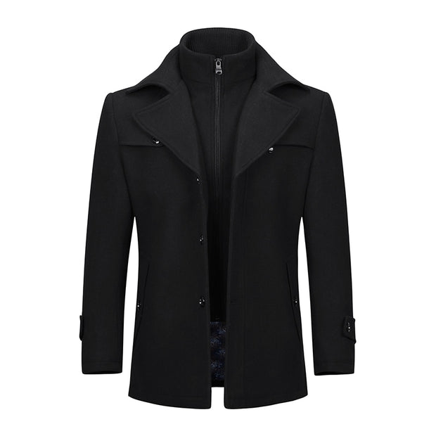 West Louis™ Double Collar Single Breasted Coat