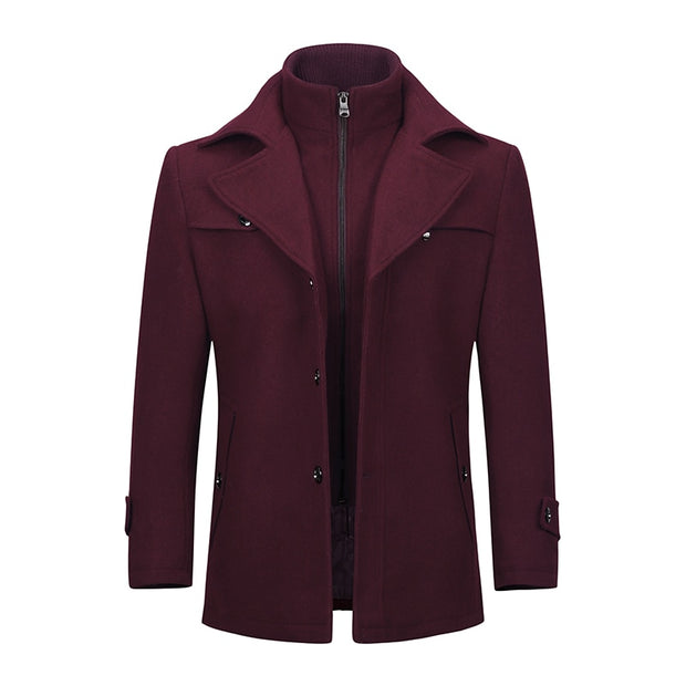 West Louis™ Double Collar Single Breasted Coat