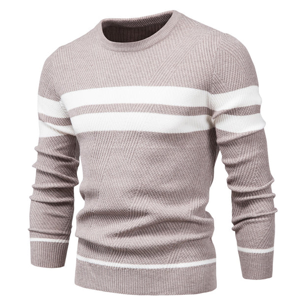 West Louis™ Fashion Patchwork Slim Sweater