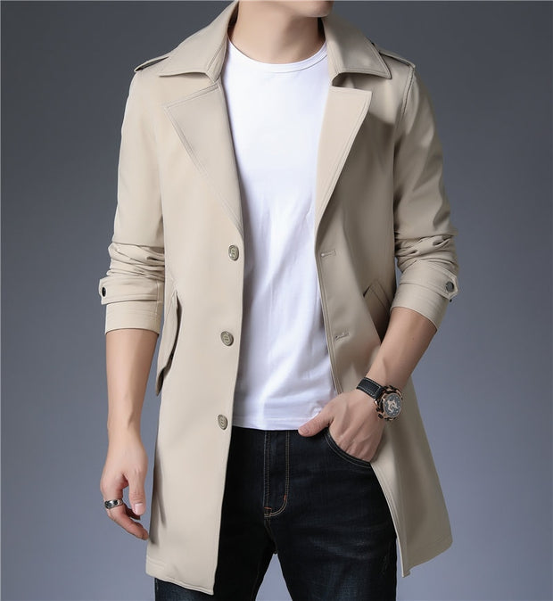 West Louis™ Business Trench Windbreaker Overcoat