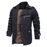 West Louis™ Lapel Fashion Single Breasted Trench Coat