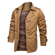 West Louis™ Lapel Fashion Single Breasted Trench Coat