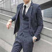 West Louis™ Business Style Formal Striped 2 Piece Suit