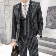 West Louis™ Business Style Formal Striped 2 Piece Suit