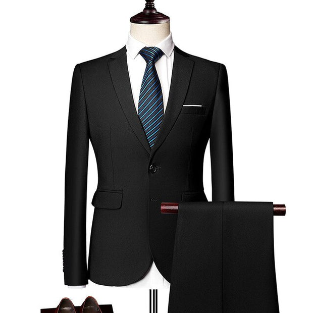 West Louis™ Elegant Business-Men Style One Button 2 Piece Suit