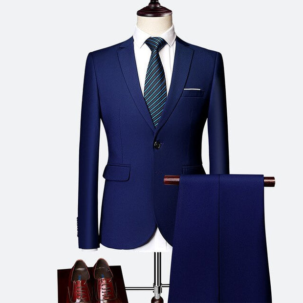 West Louis™ Elegant Business-Men Style One Button 2 Piece Suit
