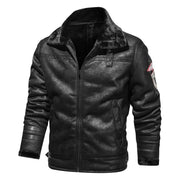 West Louis™ Leather Velvet Aviator Warm Jacket