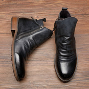 West Louis™ High-Top Tassel Zip PU Leather Boots