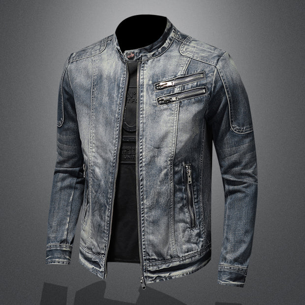 West Louis™ Stand Collar Style Zipper Jacket