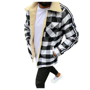 West Louis™ Fashion Winter Plaid Black&White Jacket