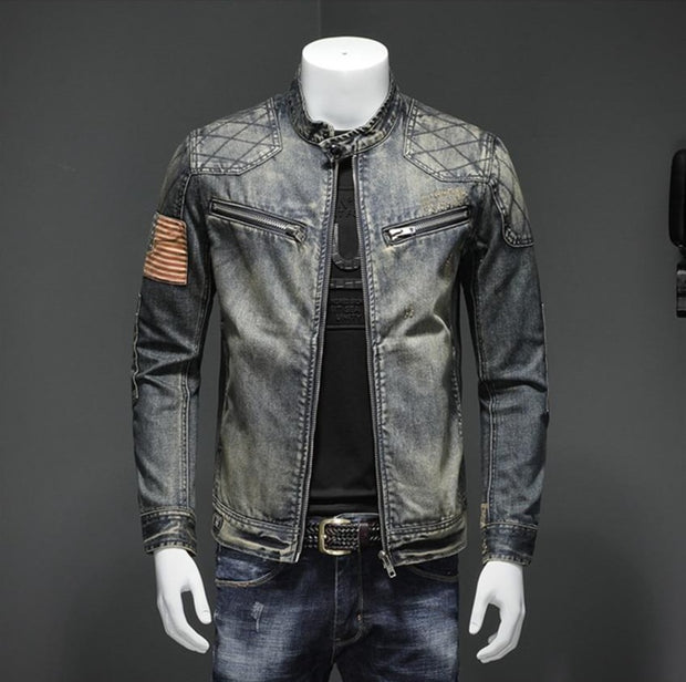 West Louis™ American Style Casual Zipper Jeans Jacket