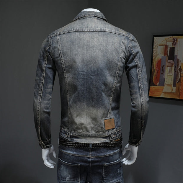 West Louis™ American Style Casual Zipper Jeans Jacket