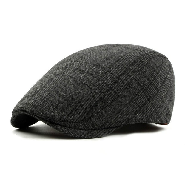 West Louis™ Cotton Blend Plaid Newsboy Cap