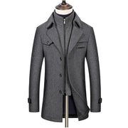 West Louis™ Winter Wool Blend Business Long Overcoat