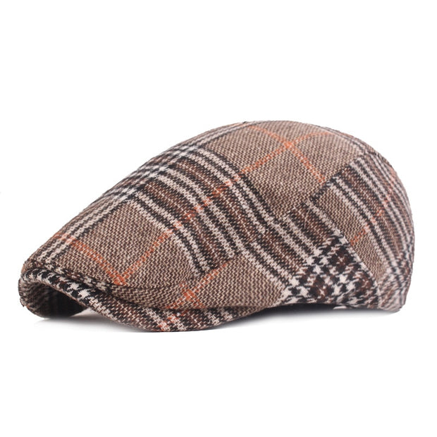 West Louis™ Knitted Wool Plaid Beret