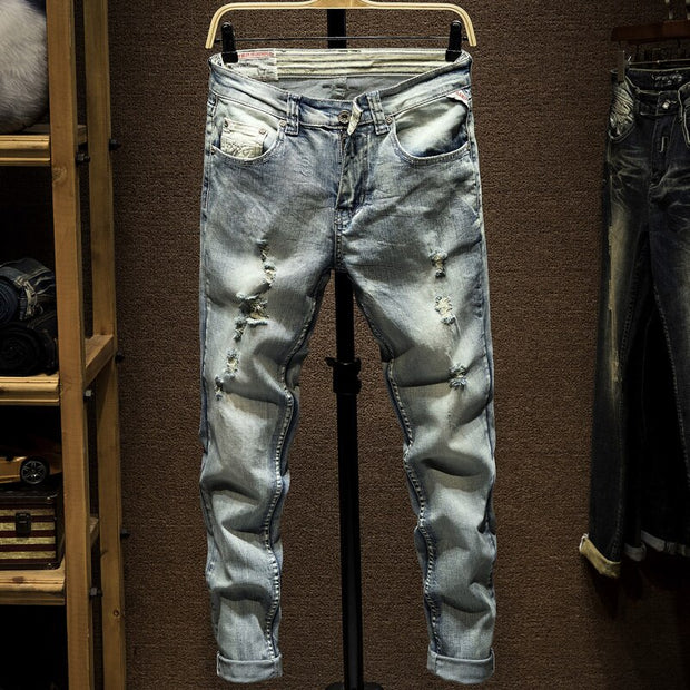 West Louis™ Ripped Distressed Streetwear Jeans