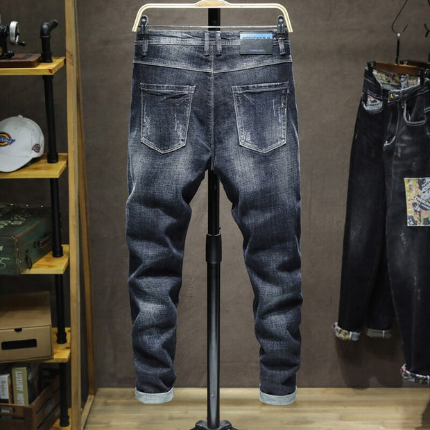 West Louis™ Designer Slim Fit Elastic Autumn Jeans