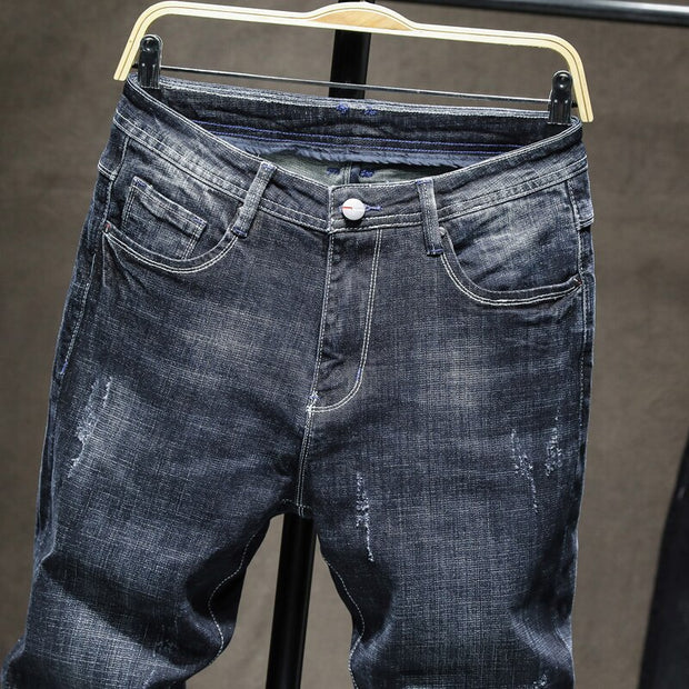 West Louis™ Designer Slim Fit Elastic Autumn Jeans