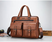 West Louis™ Men's Luxury Leather Business Briefcase
