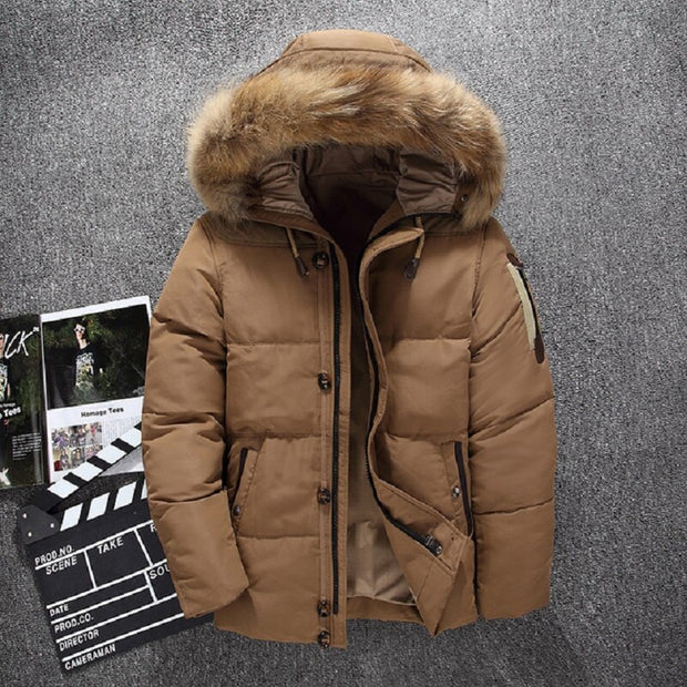West Louis™ Fur Hood Winter Down Jacket