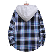 West Louis™ Street Hooded Plaid Shirt