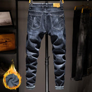 West Louis™ Designer Trendy Dark Blue Jeans
