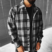 West Louis™ Vintage Fashion Button Long Plaid Shirt