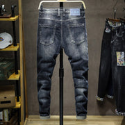 West Louis™ Designer Stretch Dark Blue Casual Jeans
