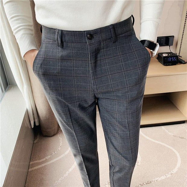 West Louis™ Plaid Gentleman Checked England Pants