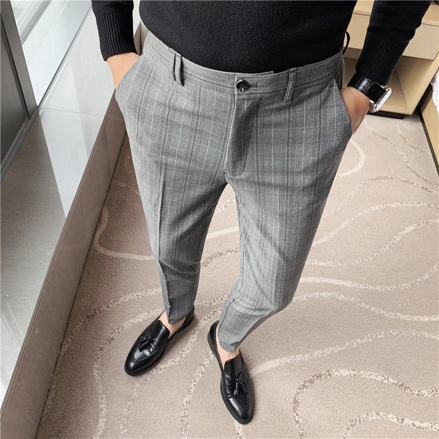 West Louis™ Plaid Gentleman Checked England Pants