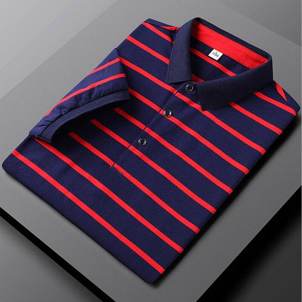 West Louis™ Slim Fit Striped Polo Shirt