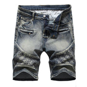 West Louis™ Washed Five-Point Zipper Shorts Jeans