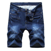West Louis™ Washed Five-Point Zipper Shorts Jeans