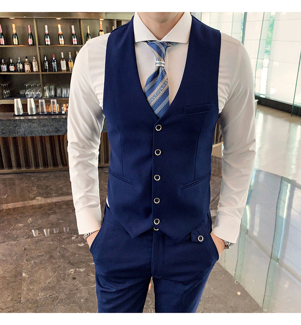 West Louis™ Brand Business Casual Slim Fit 3 Piece Suit