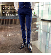 West Louis™ Brand Business Casual Slim Fit 3 Piece Suit