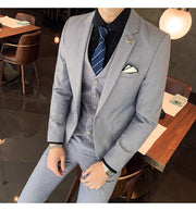 West Louis™ Brand Business Casual Slim Fit 3 Piece Suit