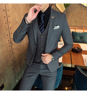 West Louis™ Brand Business Casual Slim Fit 3 Piece Suit