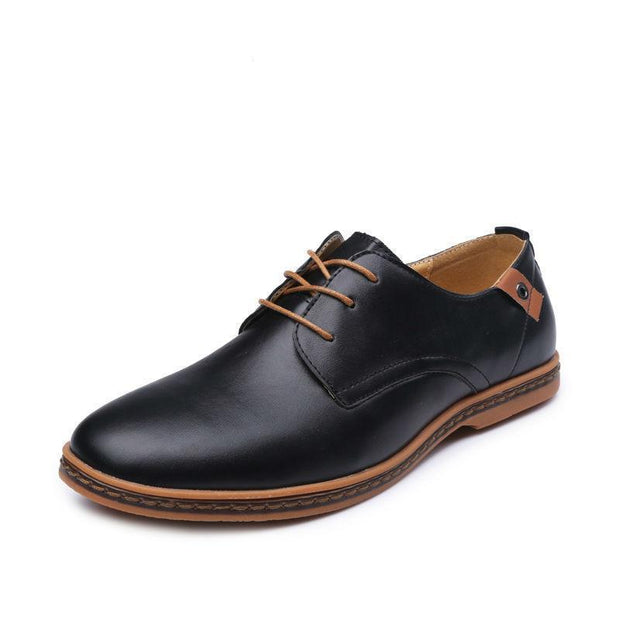 West Louis™ Business Man's England Flat Shoes Black / 7 - West Louis