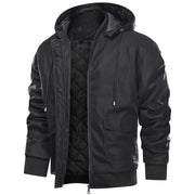 West Louis™ Brand PU Faux Leather Outerwear Jacket