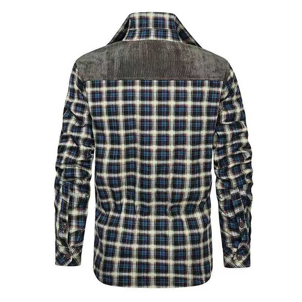 West Louis™ Designer Winter Fleece Lumberjack Plaid Shirt