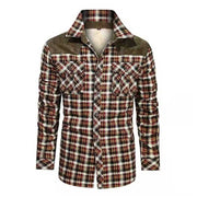 West Louis™ Designer Winter Fleece Lumberjack Plaid Shirt