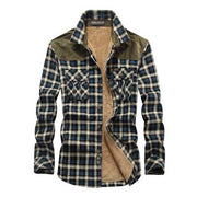 West Louis™ Designer Winter Fleece Lumberjack Plaid Shirt