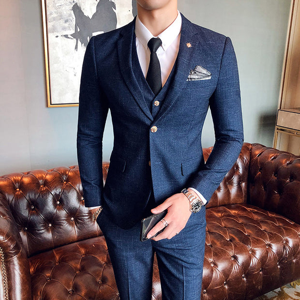 West Louis™ Exclusive Design Business Elegant 3 Piece Suit