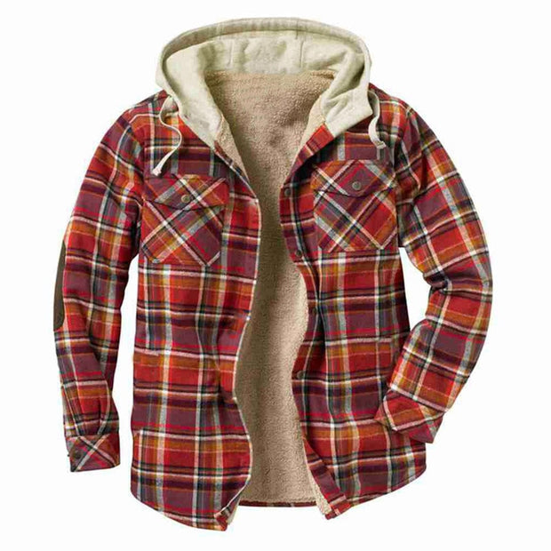 West Louis™ Fleece Warm Elbow Patch Cowboy Jacket