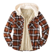 West Louis™ Plaid Fleece Pocket Warm Jacket